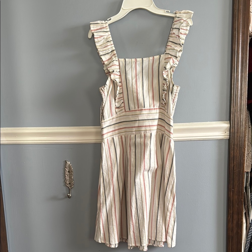 Billabong Cream Ruffled Mini Sundress